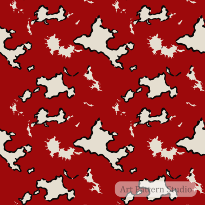 Abstract red camouflage seamless pattern with luxury fashion inspired texture