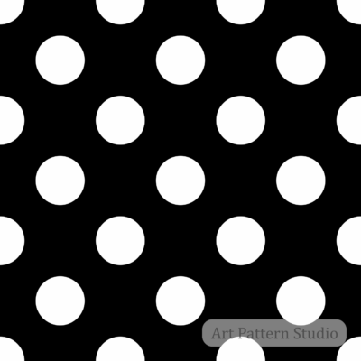 Classic black and white polka dot seamless pattern