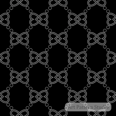 Luxury Monogram Pattern Black and White Seamless Designer Print