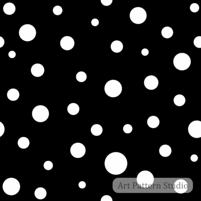 Black and white polka dot seamless pattern for textile and wallpaper design