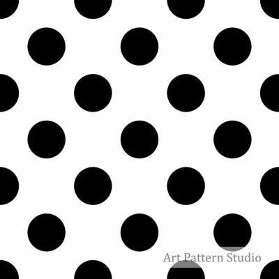 White background black polka dot seamless pattern for textile and wallpaper design