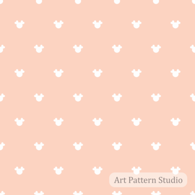 Cute peach nursery seamless pattern for baby textile and wallpaper design