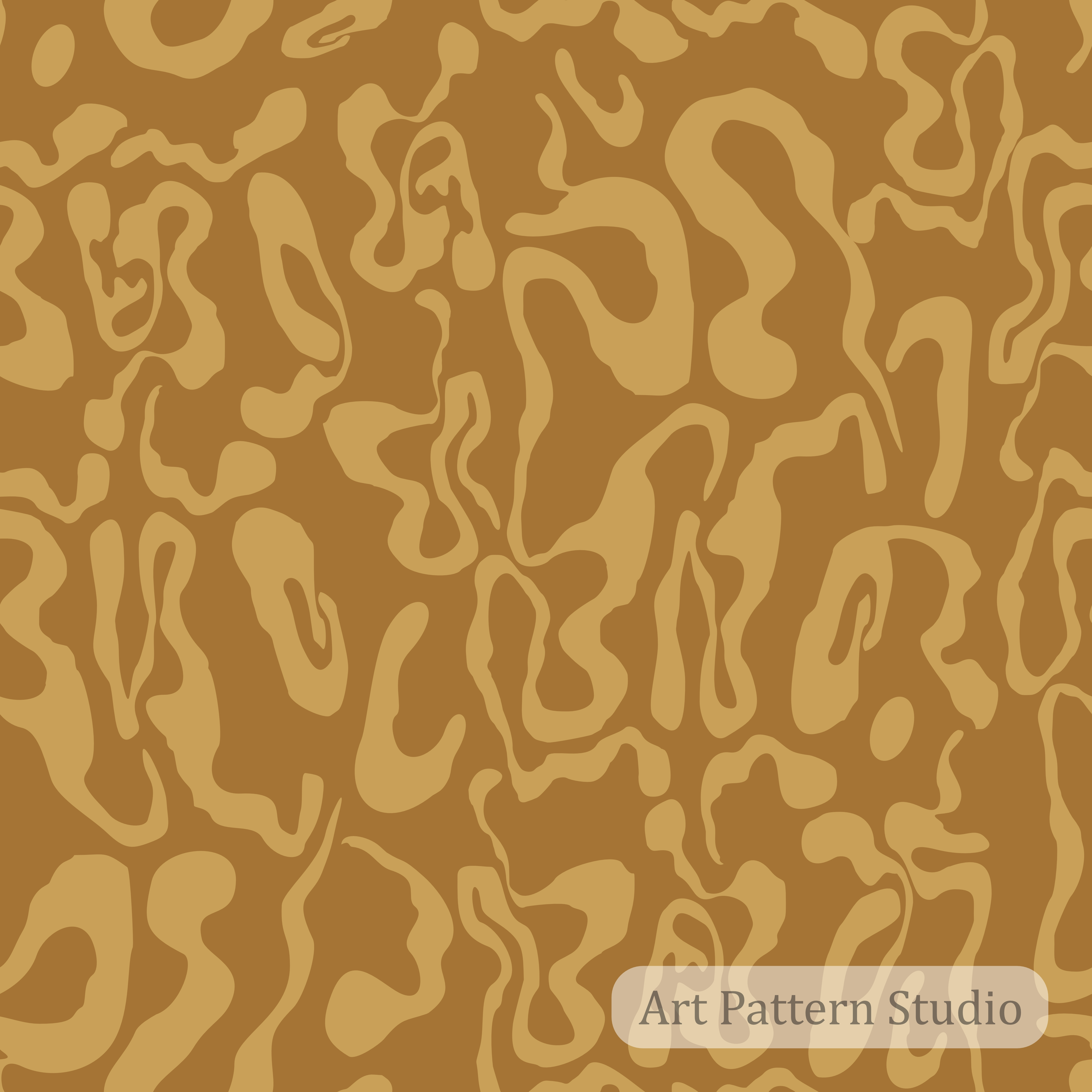 Baroque bronze and mineral gold abstract camouflage seamless pattern for fashion textiles wallpaper and surface design