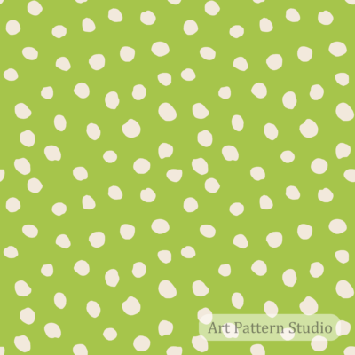 Botanical chartreuse and atelier ivory organic irregular dot seamless pattern for fashion textiles wallpaper and packaging