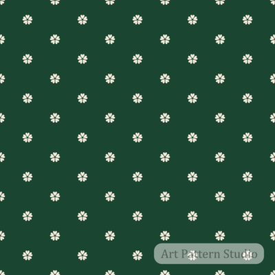 Forest green and atelier ivory vintage ditsy floral seamless pattern for fashion fabric wallpaper packaging and surface design