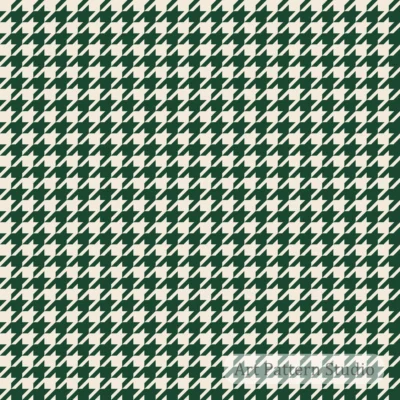 Forest green and ivory houndstooth seamless pattern for fashion textiles, accessories, wallpaper and surface design.