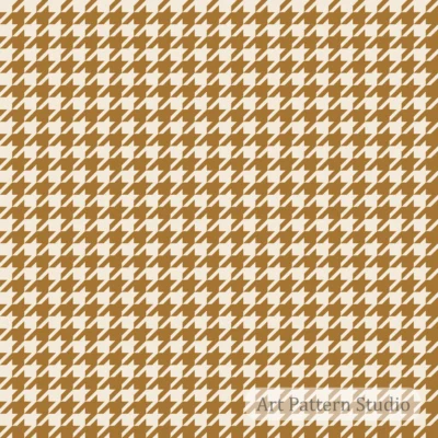 Golden ochre and ivory houndstooth seamless pattern for fashion textiles, accessories, wallpaper and seasonal surface design.