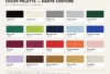 Haute Couture Fall Winter 2026–2027 color palette with 20 fashion trend colors and HEX codes