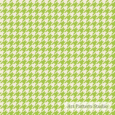 Lime green and ivory houndstooth seamless pattern for playful fashion, textiles, accessories, wallpaper and surface design.