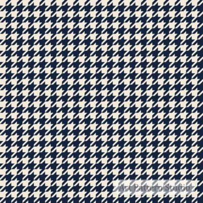 Navy blue and ivory houndstooth seamless pattern for menswear, textiles, accessories, wallpaper and surface design.