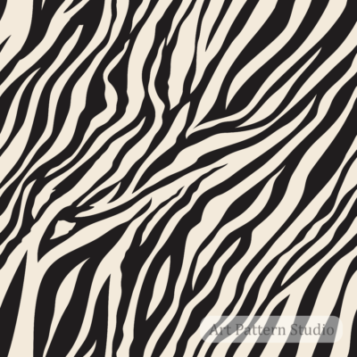 Night black and atelier ivory zebra seamless pattern for fashion textiles wallpaper accessories and surface design
