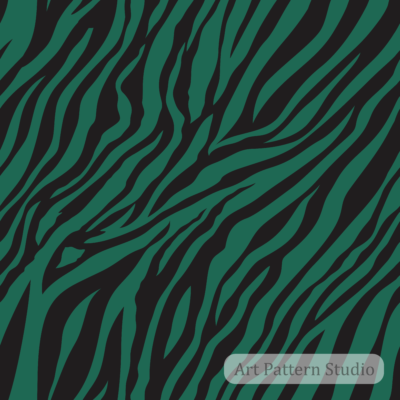 Night jade and black zebra seamless animal print pattern for fashion textiles wallpaper accessories and surface design