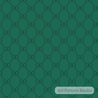 Night jade and forest green luxury interlocking knot lattice seamless pattern for fashion accessories textiles and wallpaper