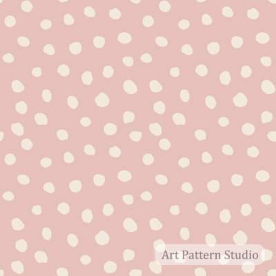 Satin blush and atelier ivory organic irregular dot seamless pattern for fashion textiles wallpaper stationery and lifestyle products
