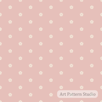 Satin blush pink and atelier ivory vintage ditsy floral seamless pattern for fashion textiles wallpaper stationery and surface design