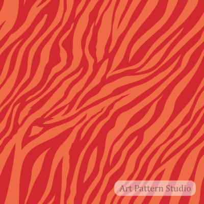 Scarlet and tangerine coral zebra seamless pattern for bold fashion swimwear textiles wallpaper and accessories