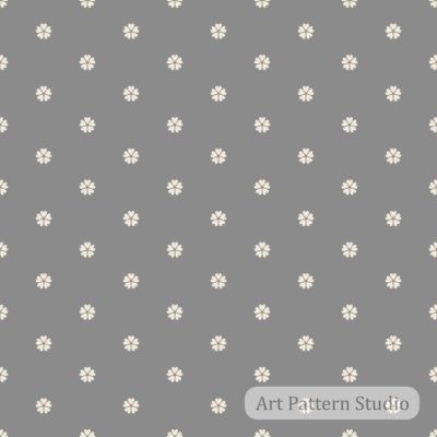 Stone gray and atelier ivory vintage ditsy floral seamless pattern for fashion textiles wallpaper packaging and surface design