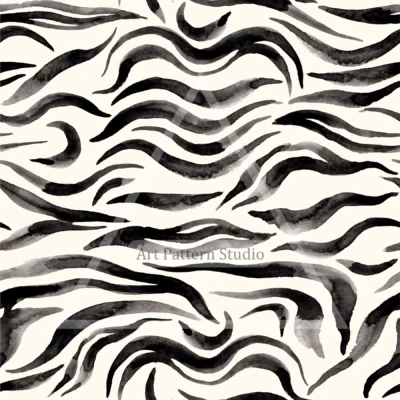 Warm Off-White watercolor zebra stripe seamless pattern for fashion textiles and surface design