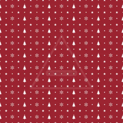 Burgundy Christmas tree snowflake star seamless pattern