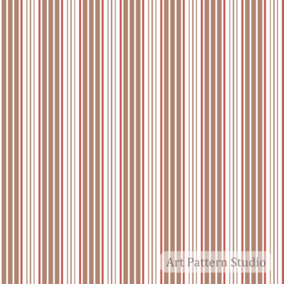 Terracotta fine stripe seamless pattern with warm clay lines on white