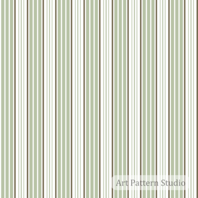 Sage olive fine stripe seamless pattern with neutral lines on ivory