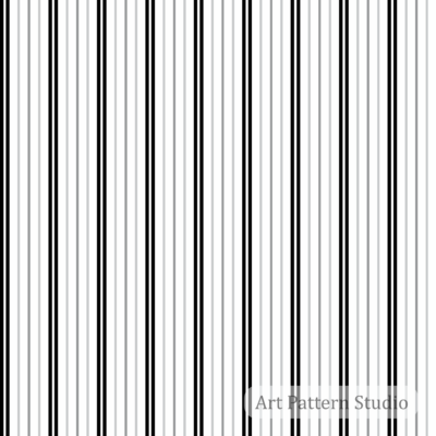 Black and gray fine stripe seamless pattern on white background