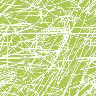 Lime Green and White abstract scribble seamless vector pattern with hand drawn tangled lines