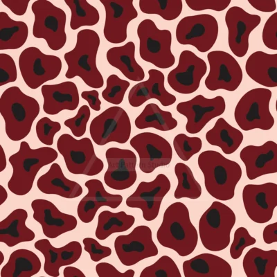 Burgundy Blush Leopard Seamless Pattern for fashion textile and surface design