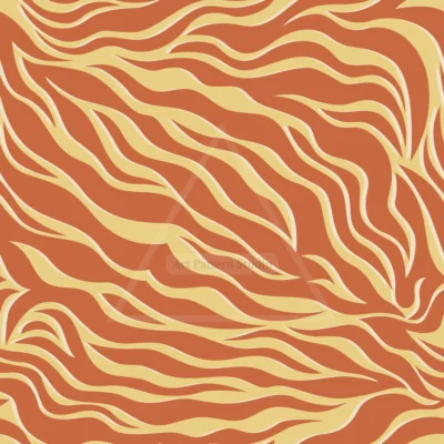 Golden Yellow Coral and Cream Zebra Seamless Pattern for fashion textile and surface design