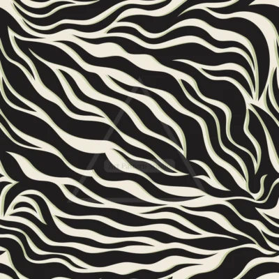 Black Sage and Ivory Zebra Seamless Pattern for fashion textile and surface design